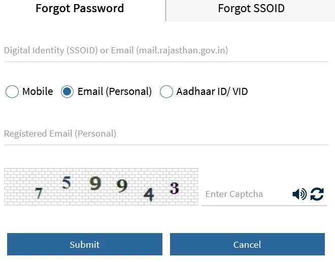 SSO ID Password Recover